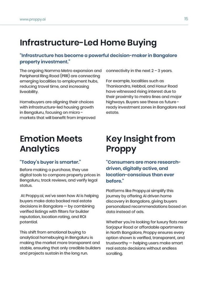 Infrastructure-led home buying in Bengaluru