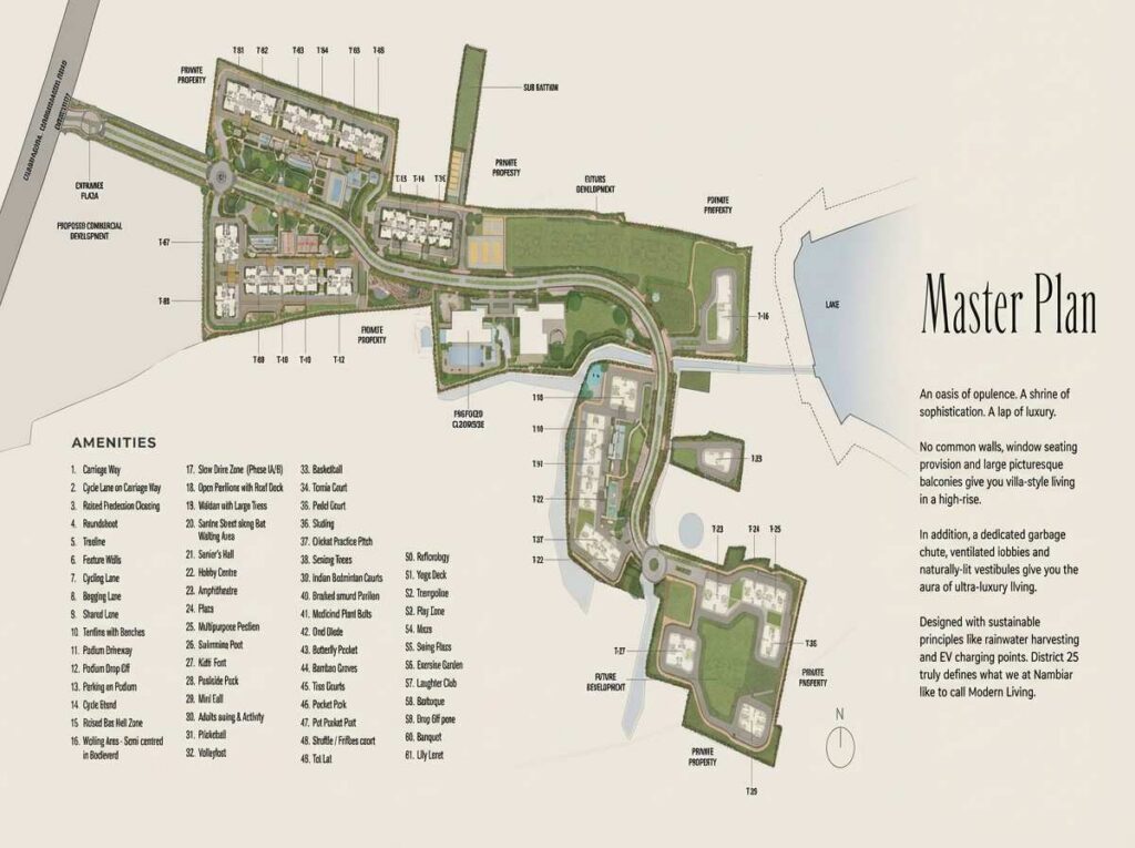 Nambiar District 25 – Phase 2 – Luxury 2, 3 & 4 BHK Apartments at Sarjapur Master Plan