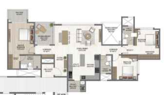 The Earthscape – Sarjapura Road, Bangalore — 3 BHK Floor Plan