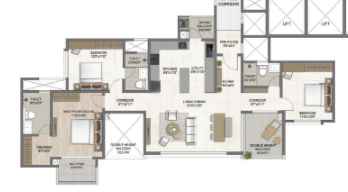 The Earthscape – Sarjapura Road, Bangalore — 3 BHK Floor Plan
