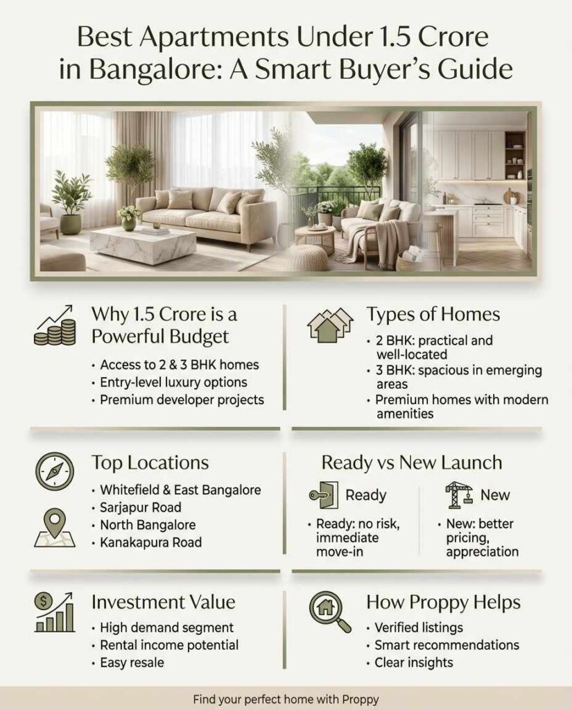 best apartments under 1.5 crore in Bangalore