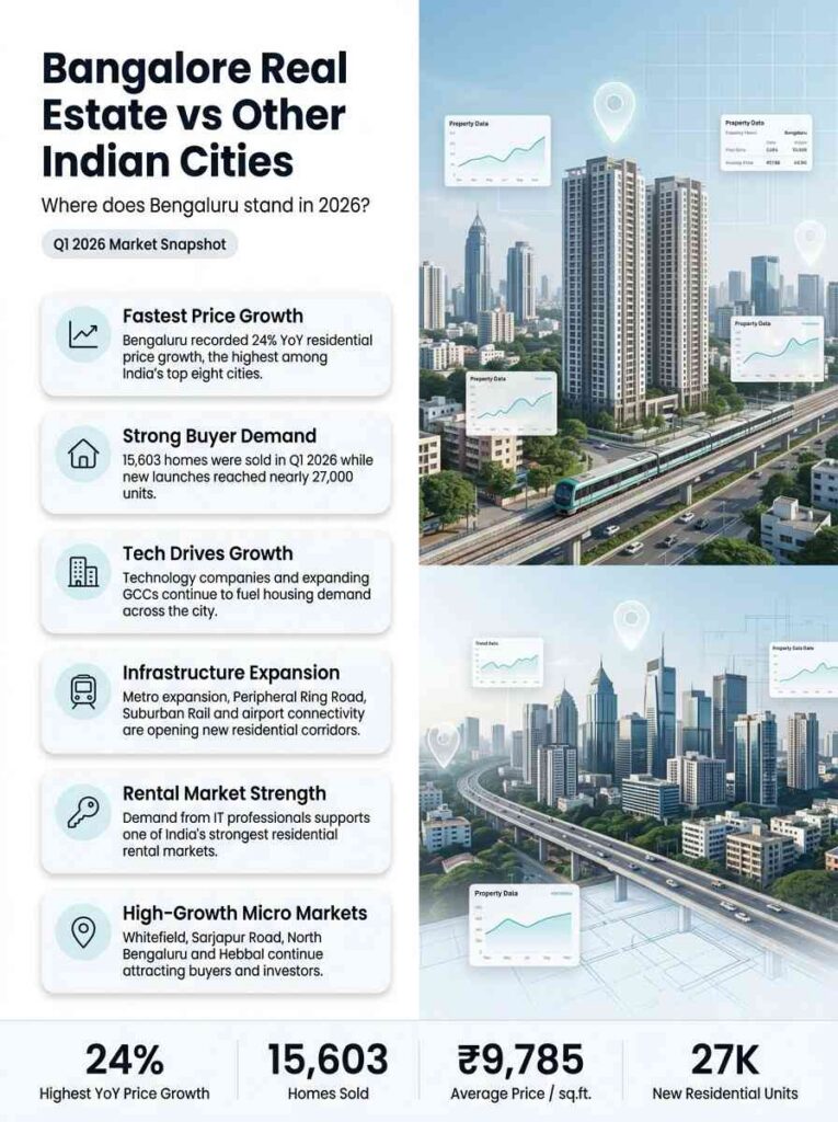 Bangalore Real Estate Vs Other cities